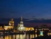 Dresden: Elbe bei Nacht
