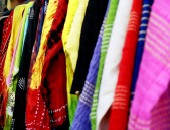 Mumbai, Textilien auf dem Markt