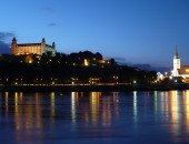 Bratislava, Schloss bei Nacht