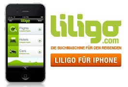 liligo für iPhone, jetzt auch mit Hotel- und Mietwagenvergleich
