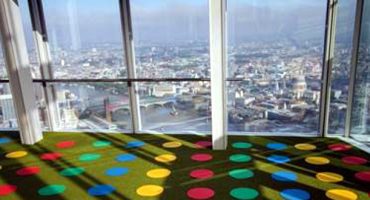 Twister-Partie hoch über London