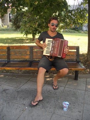 Mit Schifferklavier in Plovdiv Bulgarien