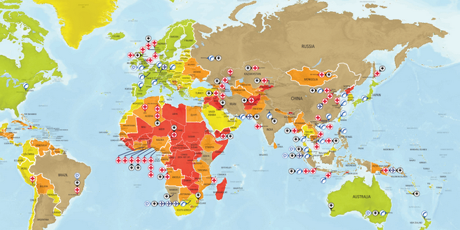 Health Risk Map 2015 - Reisemagazin - LILIGO.com
