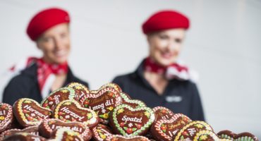 airberlin-Schokoherzen im Oktoberfest-Look