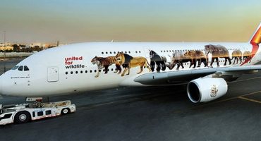 Emirates wirbt mit A380-Sonderlackierung für Artenschutz
